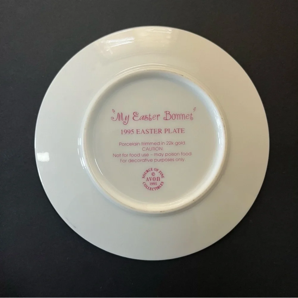 Vintage 22K‎ Gold Trimmed Avon Collectible Easter Porcelain Plates 1991-1996